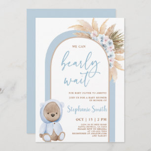 Boho Beer Baby shower Boy Invitation Kaart