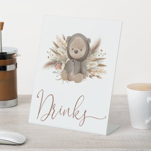 Boho Beer Baby shower Drinken Reclamebord Met Voetstuk (Insitu)