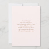 Boho Beer Baby shower Girl Invitation Kaart (Achterkant)