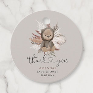 Boho Beer Baby shower Hartelijk dank Bedankjes Labels