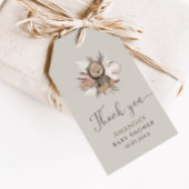 Boho Beer Baby shower Hartelijk dank Cadeaulabel