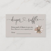 Boho Beer Baby shower Informatiekaartje (Voorkant)