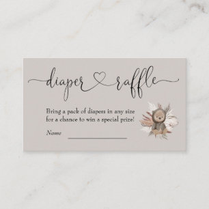 Boho Beer Baby shower Informatiekaartje