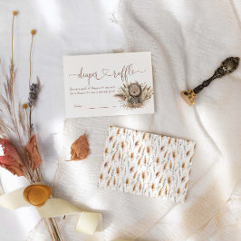 Boho Beer Baby shower Informatiekaartje