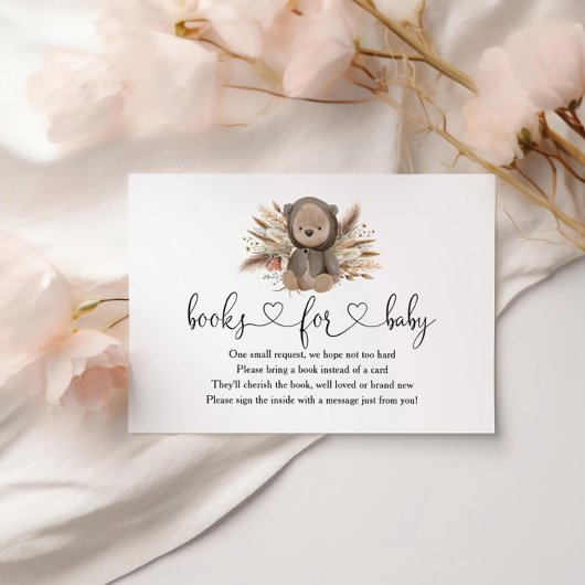Boho Beer Baby shower Informatiekaartje