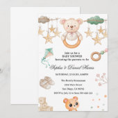 Boho Beer Baby shower Kaart (Voorkant / Achterkant)