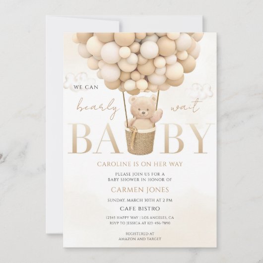 Boho Beer Baby Shower Kaart (Voorkant)