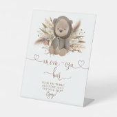Boho Beer Baby shower Mom-osa Bar Reclamebord Met Voetstuk (Voorkant)