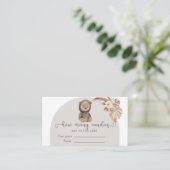 Boho Beer Baby shower raad hoeveel Snoepjes Informatiekaartje (Staand voorkant)