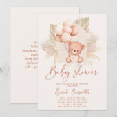 Boho Beer Baby shower Uitnodiging (Voorkant / Achterkant)