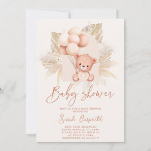 Boho Beer Baby shower Uitnodiging
