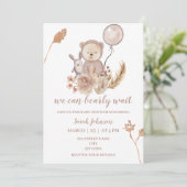 Boho beer baby shower uitnodiging (Staand voorkant)