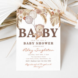 Boho Beer Baby shower Uitnodiging | Beer Shower