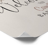 Boho Beer Baby shower Welkom Poster (Hoek)