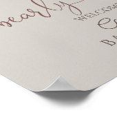 Boho Beer Baby shower Welkom Poster (Hoek)