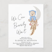 Boho Beer Barly Wait Baby Boy Shower Invitation (Voorkant)