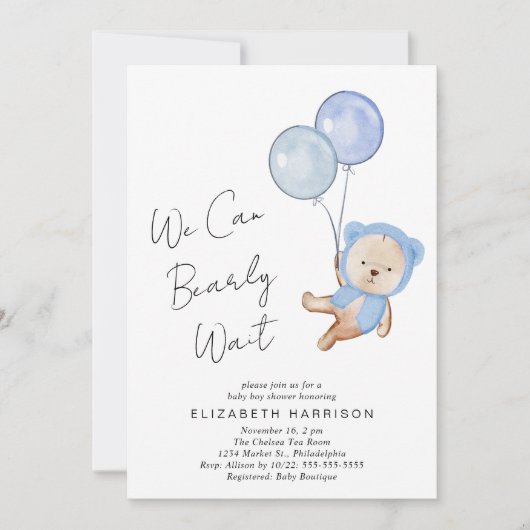 Boho Beer Barly Wait Baby Boy Shower Kaart (Voorkant)