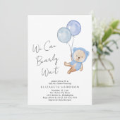 Boho Beer Barly Wait Baby Boy Shower Kaart (Staand voorkant)