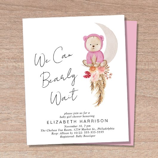 Boho Beer Barly Wait Baby Girl Shower