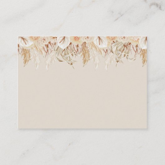 Boho Beer Book Request Baby shower Informatiekaartje (Achterkant)