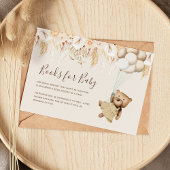 Boho Beer Book Request Baby shower Informatiekaartje