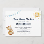 Boho Beer Boy Baby shower Kaart (Voorkant)