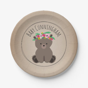 Boho Beer Cardstock geïnspireerd op aangepast Bab Papieren Bordje