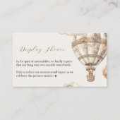 Boho Beer Luchtballon Baby shower Behuizing Kaart (Voorkant)