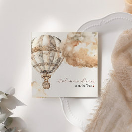 Boho Beer luchtballon Baby shower papier servet