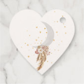 Boho Beer Moon Baby shower Dank u wel Bedankjes Labels (Achterkant)