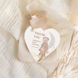 Boho Beer Moon Baby shower Dank u wel Bedankjes Labels