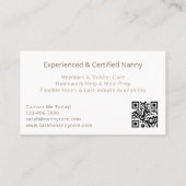 Boho Beer Nanny Babysitter Kinderopvang Visitekaartje (Achterkant)