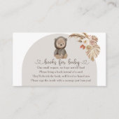 Boho Beer Pampas grass Baby shower Books for Baby Informatiekaartje (Voorkant)