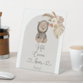 Boho Beer Pampas Grass Baby shower Hot Cocoa Bar Reclamebord Met Voetstuk (Insitu)