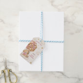 Boho Beer roze ballon Baby shower dank u Cadeaulabel (Met Touw)