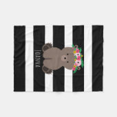 Boho Beer Stripe Girls Fleece Blanket (Voorkant (Horizontaal))