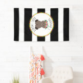 Boho Beer Stripes Baby shower Banner (Insitu)