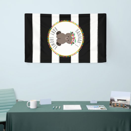 Boho Beer Stripes Baby shower Banner (Beurs)