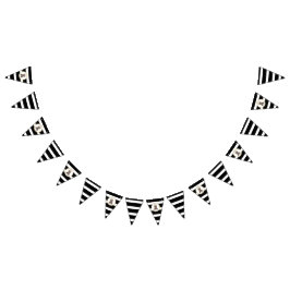 Boho Beer Stripes Baby shower Vlaggetjes