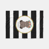 Boho Beer Stripes Girls Fleece Blanket Deken (Voorkant (Horizontaal))