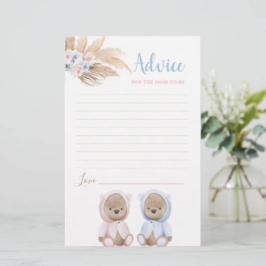 Boho Beer tweesporenadvies voor moeder om kaart te (Staand voorkant)