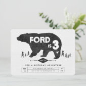 Boho Beer Verjaardagsuitnodiging Kaart (Staand voorkant)