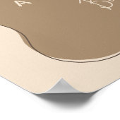 Boho Beer Wavy Lijst Eenvoudig Baby shower welkom Poster (Hoek)