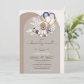 Boho Beer, we kunnen Baby shower afwachten Kaart (Staand voorkant)