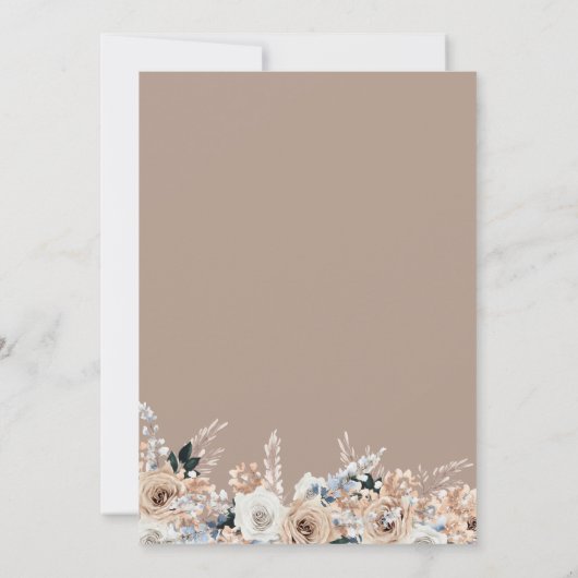 Boho Beer, we kunnen Baby shower afwachten Kaart (Achterkant)