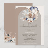 Boho Beer, we kunnen Baby shower afwachten Kaart (Voorkant / Achterkant)