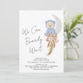 Boho Beer, we kunnen wachten op Baby Boy Shower Kaart (Staand voorkant)