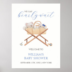 Boho Beer Wiegentje Speelgoed Jongen Baby Shower W Poster