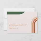 Boho beige Arch Wedding Flat Dank je wel Bedankkaart (Achterkant)