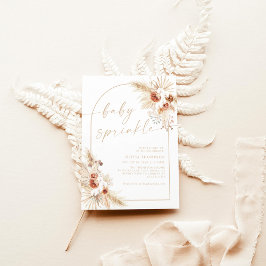 Boho Beige Baby Sprinkle Shower Kaart